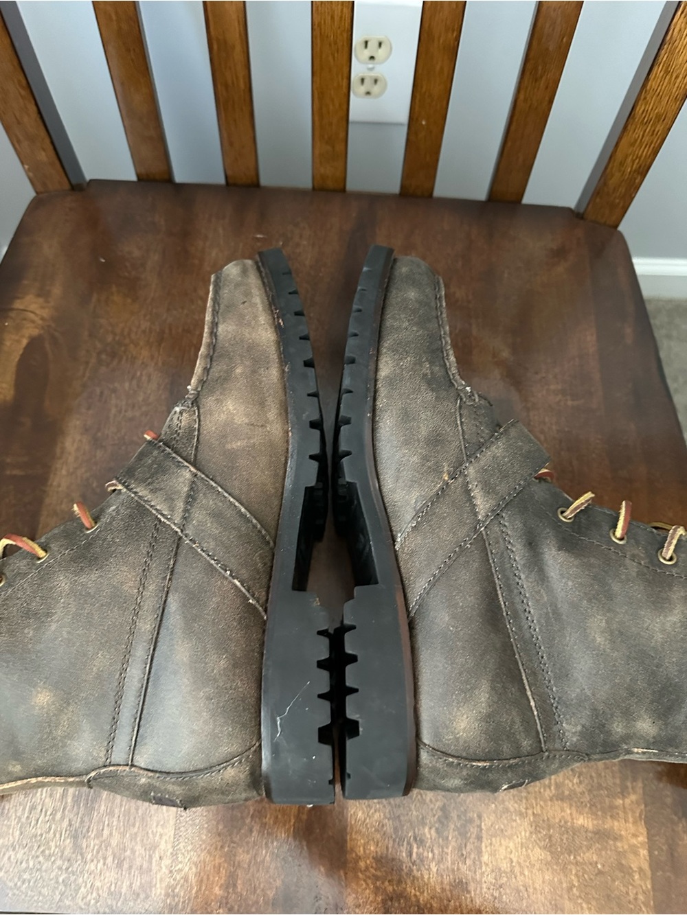 Polo Ralph Lauren Rare Ranger-S RL Air Div Boots Leather Shearling Brown 8.5D - Picture 6 of 11